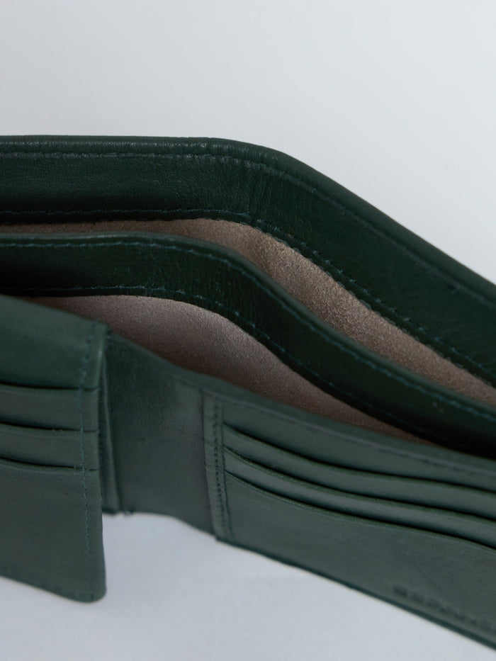 Arctic-1 - Bi-Fold Leather Wallet - Green