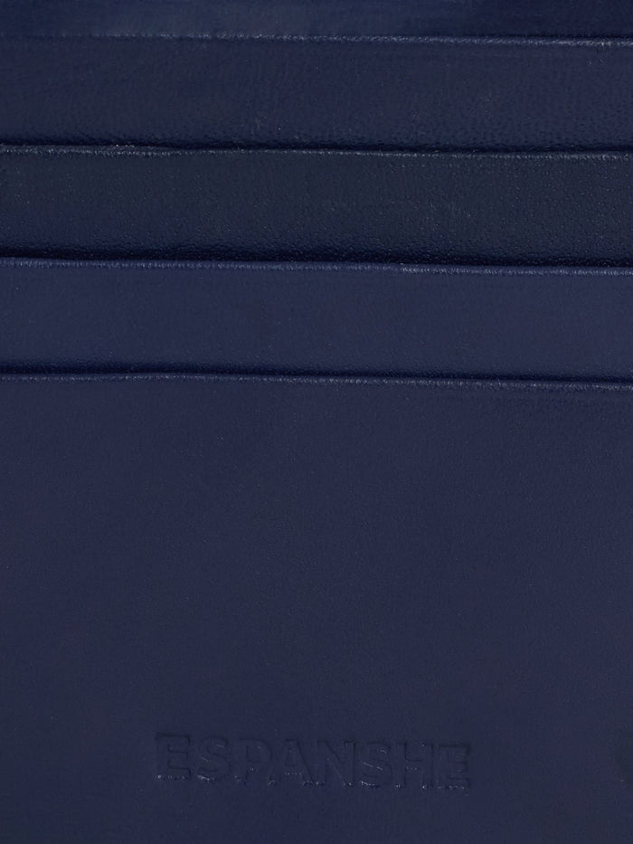 Arctic-1 - Bi-Fold Leather Wallet - Navy Blue
