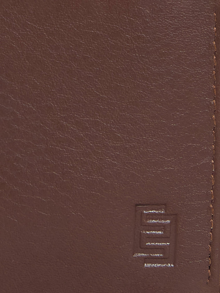 Card Holder Leather Wallet with ID Window - brown