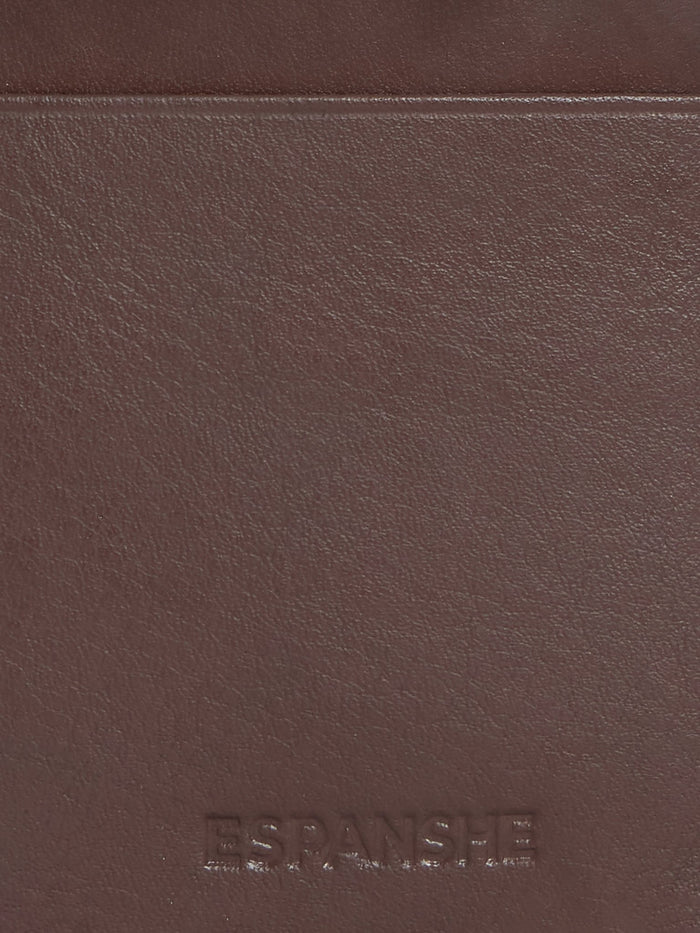 Card Holder Leather Wallet with ID Window - brown