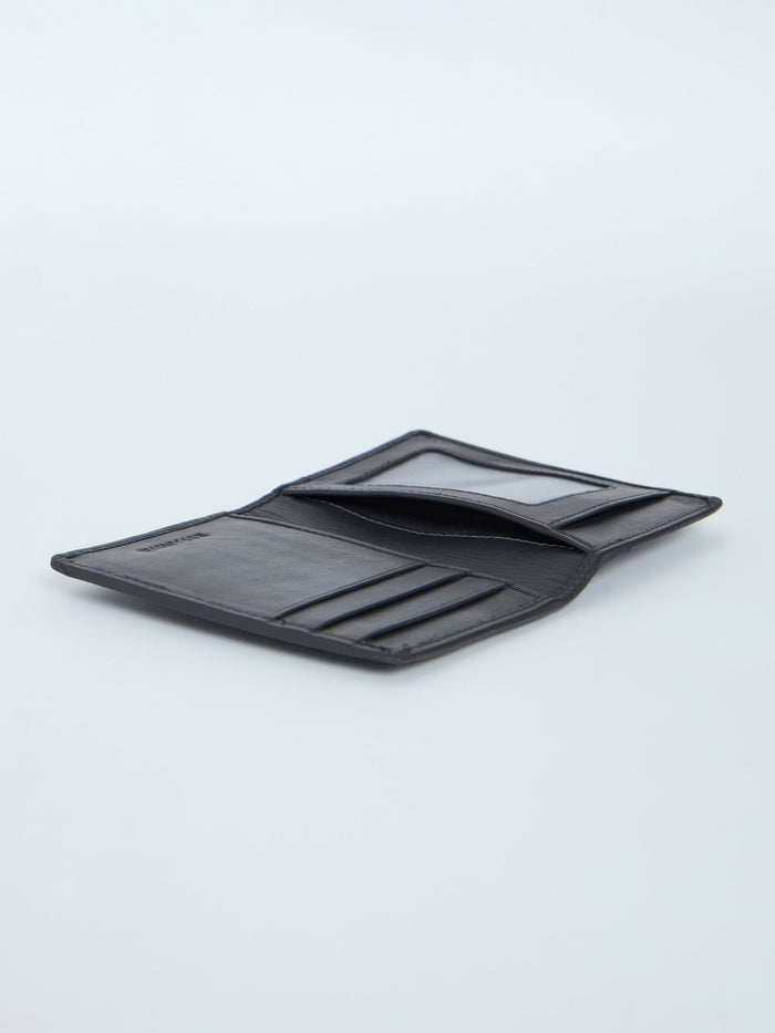 Card Holder Leather Wallet with ID Window - Grey