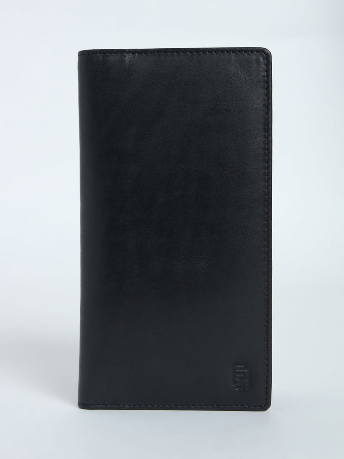 Men's Bi-Fold Leather Hand Wallet - Black