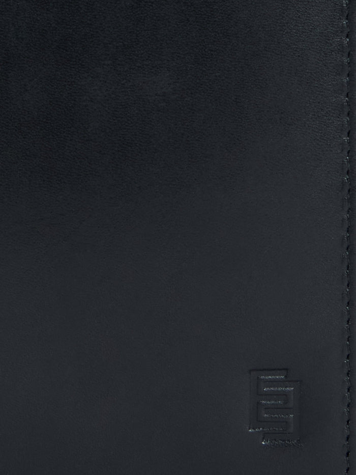 Men's Bi-Fold Leather Hand Wallet - Black