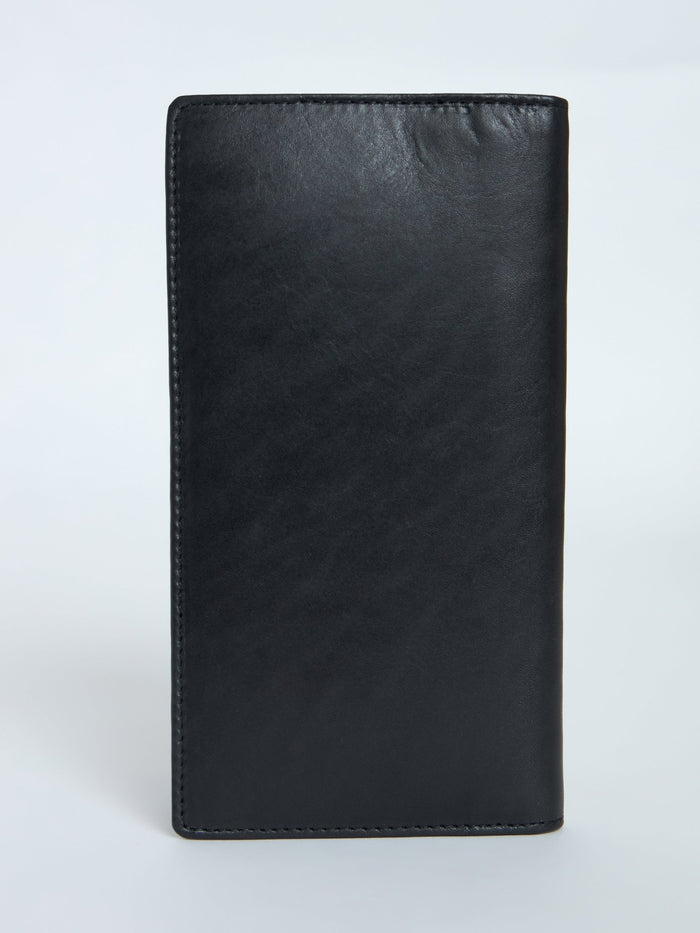 Men's Bi-Fold Leather Hand Wallet - Black