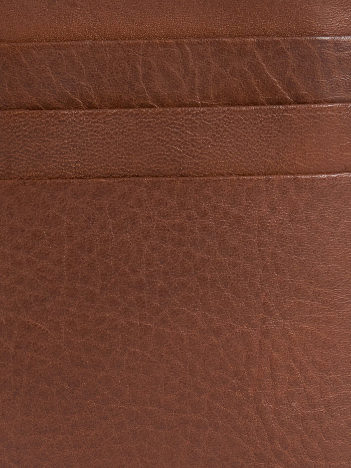 Men's Bi-Fold Leather Hand Wallet - Brown