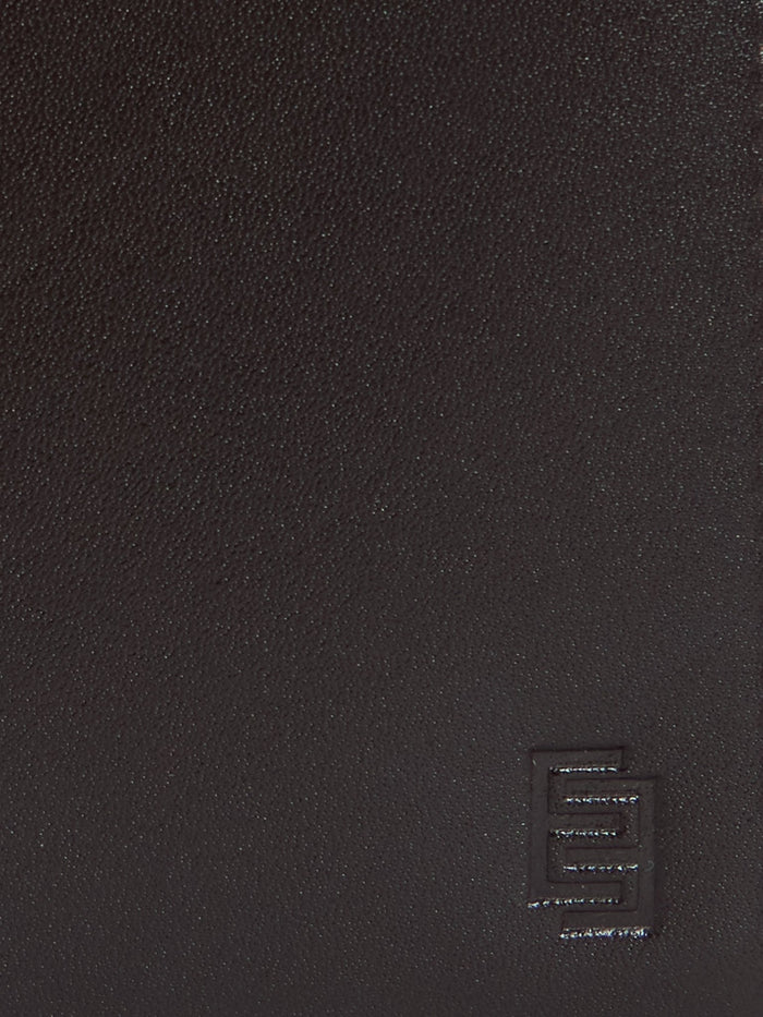 Men's Bi-Fold Leather Hand Wallet - Dark Brown