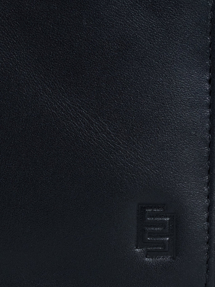Arctic-3 - Bi-Fold Leather Wallet - Black
