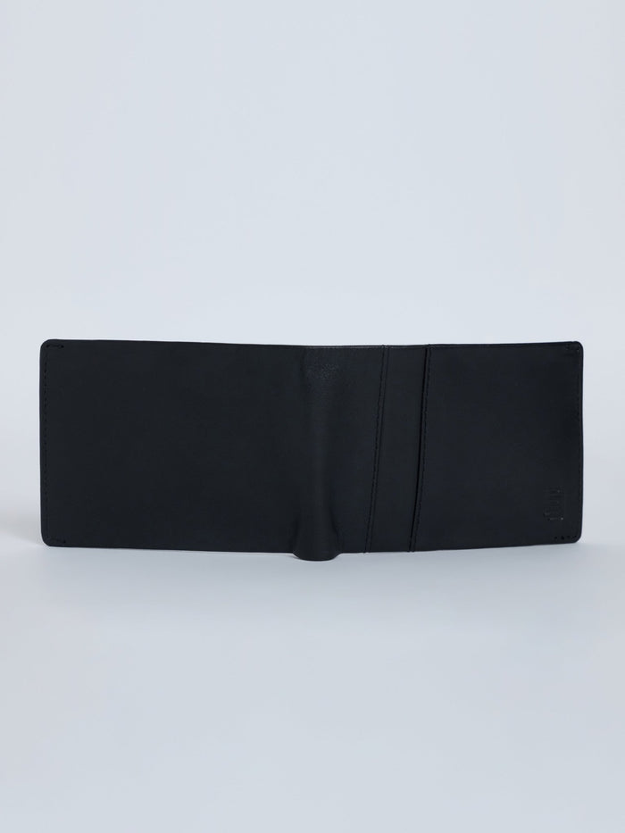 Arctic-3 - Bi-Fold Leather Wallet - Black