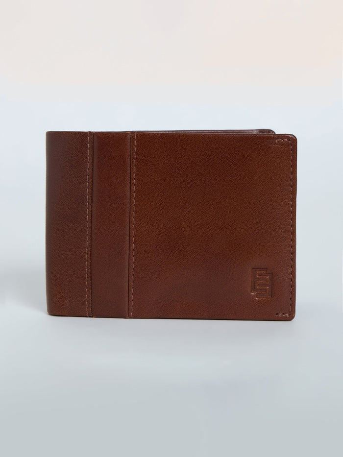 Arctic-3 - Bi-Fold Leather Wallet - Brown