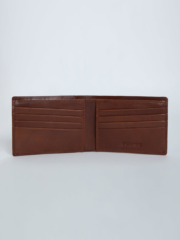 Arctic-3 - Bi-Fold Leather Wallet - Brown