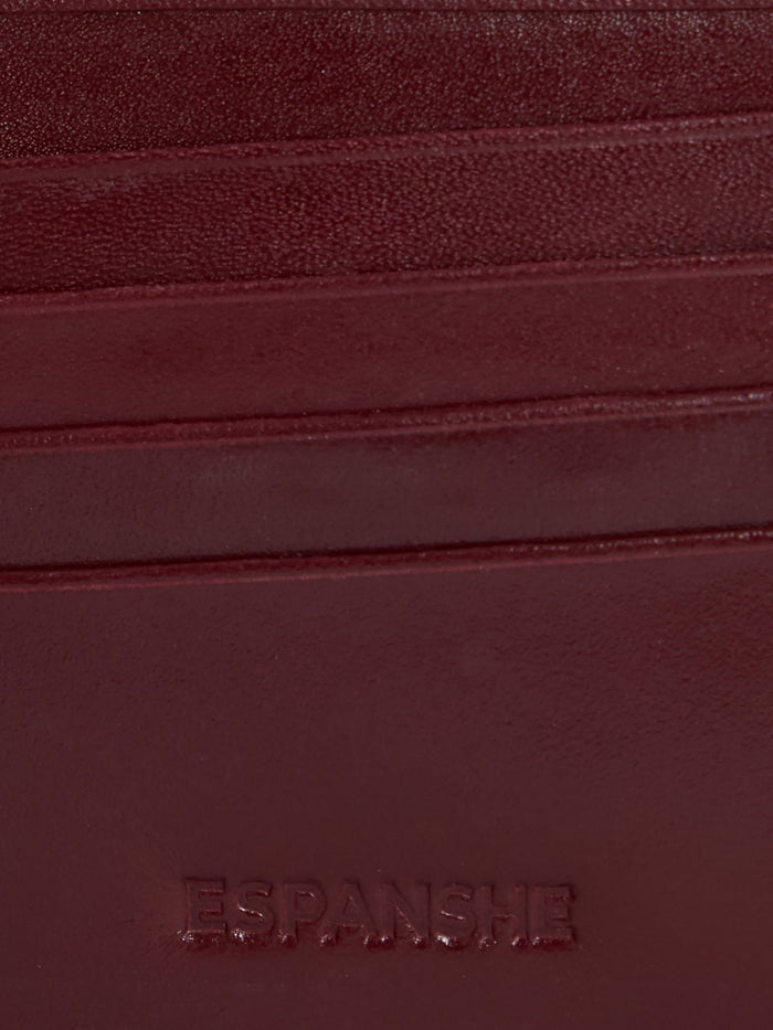 Arctic-3 - Bi-Fold Leather Wallet - Cherry Red