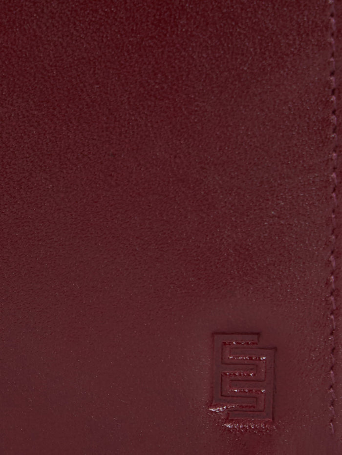 Arctic-3 - Bi-Fold Leather Wallet - Cherry Red