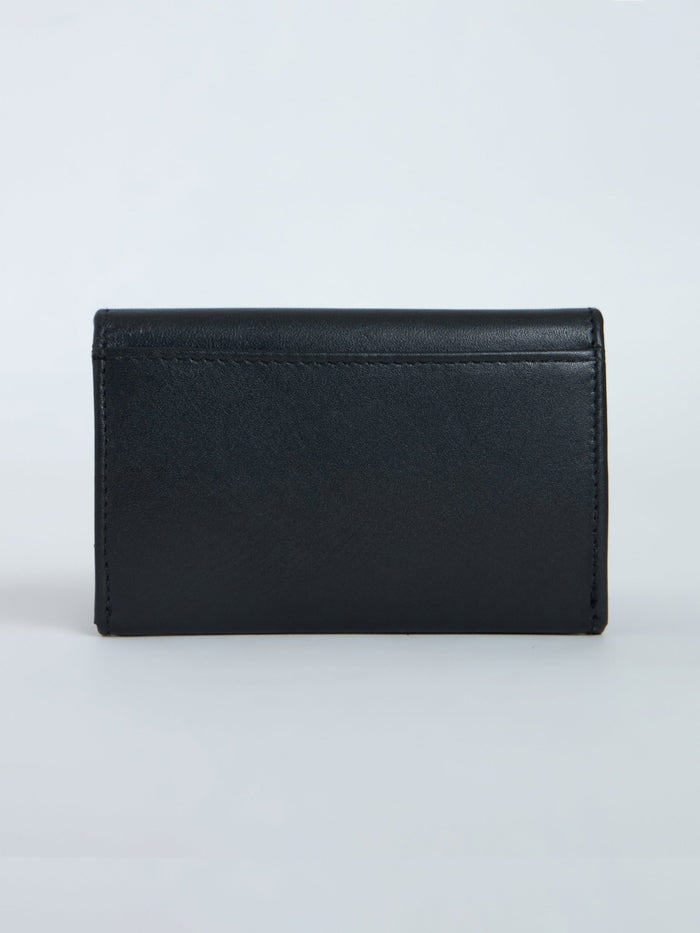 Arctic-4 - Snap Button Leather Wallet - Black