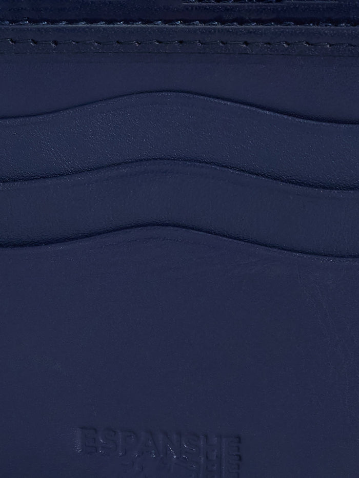 Arctic-5 - Vertical Leather ID Wallet - Navy Blue