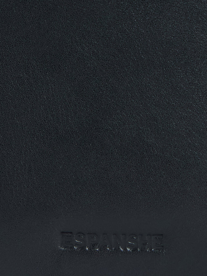 Arctic-6 - Leather Zip Wallet with ID Window - Black