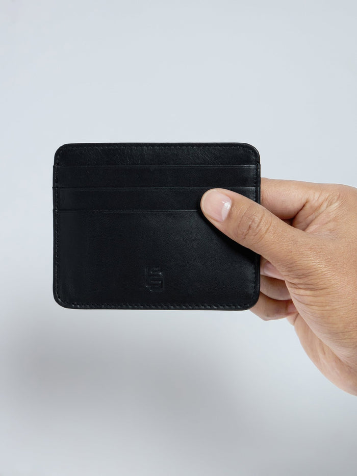Arctic-7 - Card Holder Leather Wallet - Black