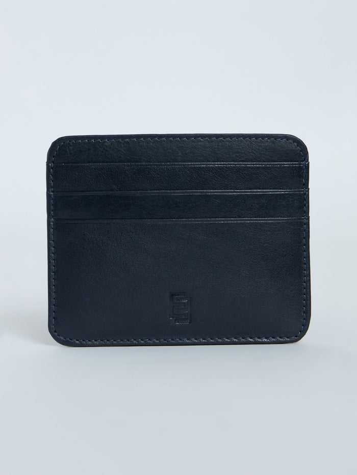 Arctic-7 - Card Holder Leather Wallet - Navy Blue