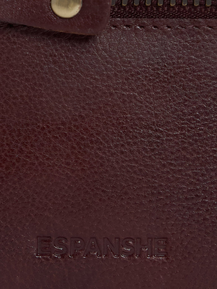 Arctic-9 - Card Holder Leather Zip Wallet - Cherry Red