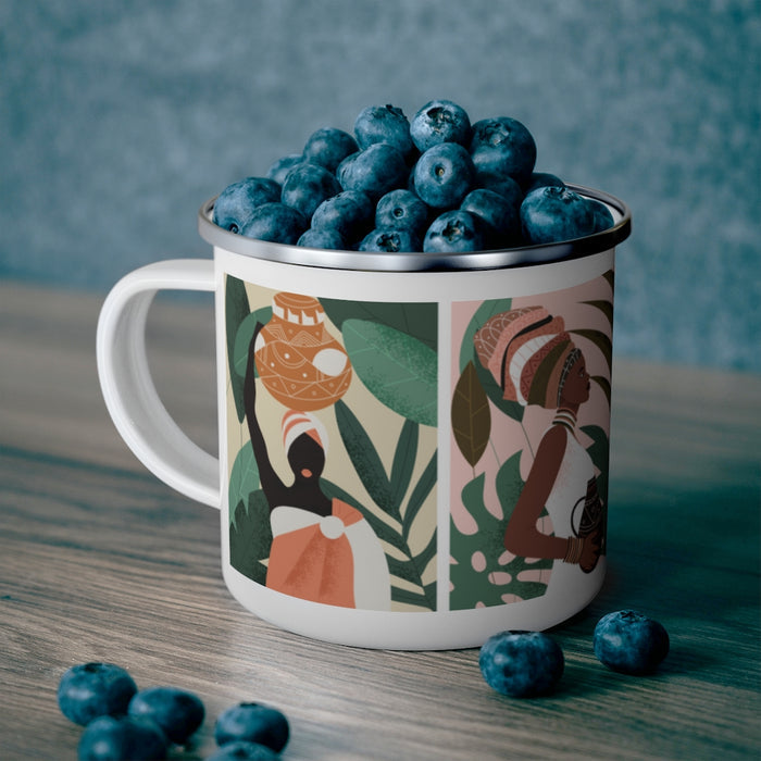 Artsy Pastel African Enamel Mug