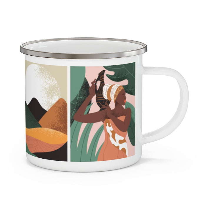 Artsy Pastel African Enamel Mug