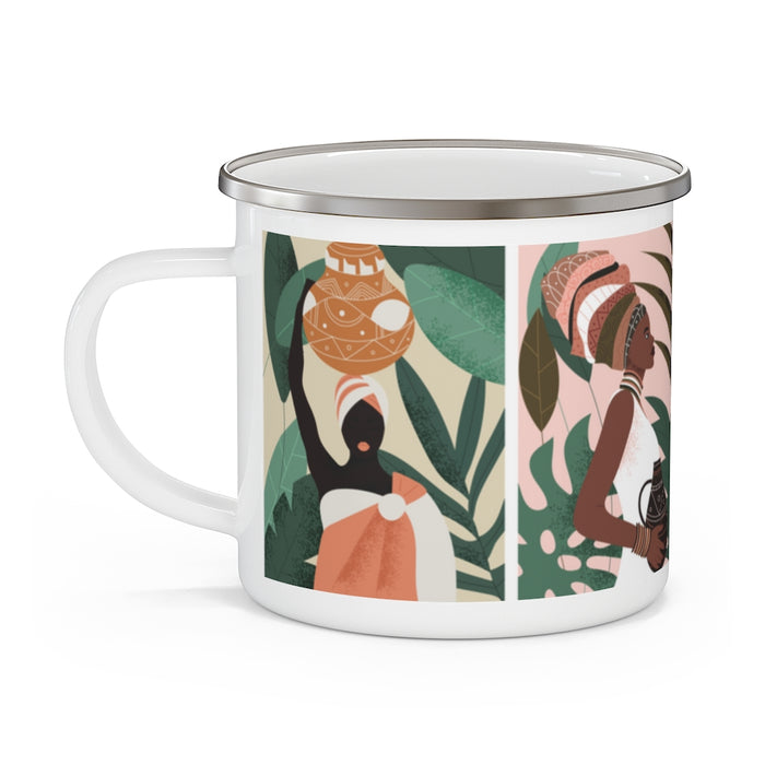 Artsy Pastel African Enamel Mug