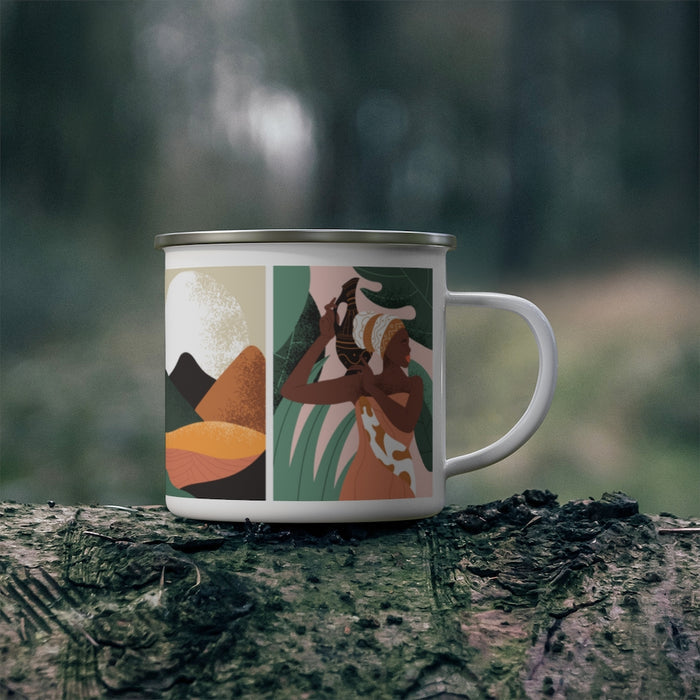 Artsy Pastel African Enamel Mug