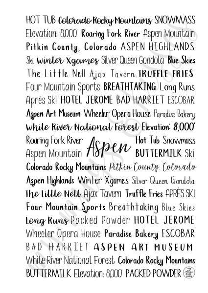 Aspen, CO Spiral Notebook