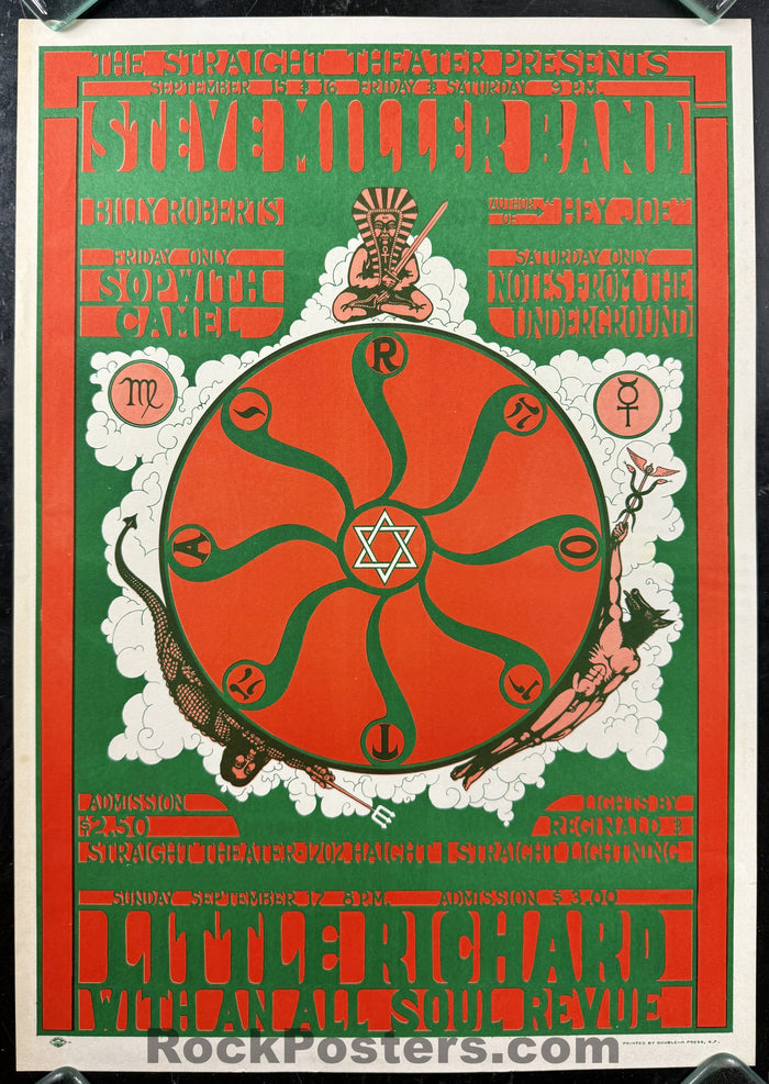 AUCTION - AOR 2.221 - Steve Miller Band - 1967 Poster - Straight Theater - Excellent