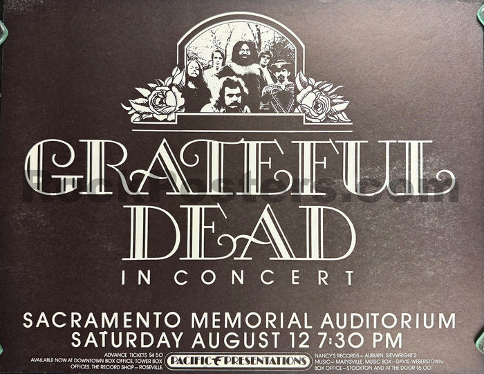 AUCTION - AOR 4.141 - Grateful Dead - 1972 Poster - Sacramento - Near Mint Minus - SF Rock Posters & Collectibles