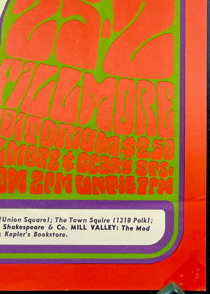 AUCTION - BG-29 - Jefferson Airplane - Wes Wilson - 1966 Poster - Fillmore/Winterland - Excellent - SF Rock Posters & Collectibles
