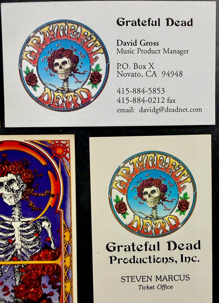 AUCTION - Grateful Dead - 70s & 80s Business Cards (5) - Near Mint Minus - SF Rock Posters & Collectibles
