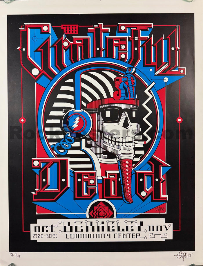 AUCTION - Grateful Dead - Rick Griffin Signed - 1984 A/P Poster - Berkeley - Near Mint Minus - SF Rock Posters & Collectibles