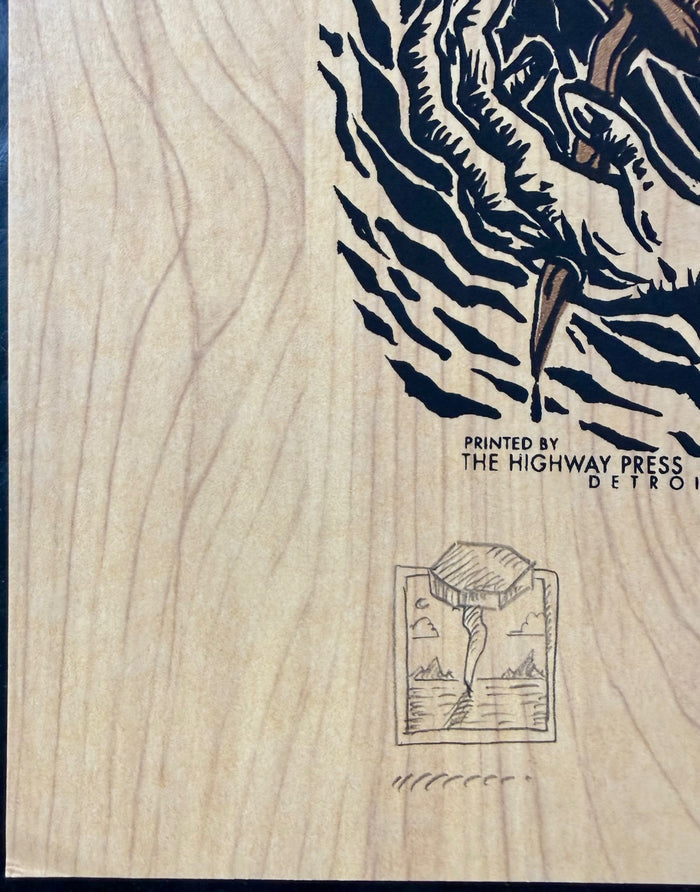 AUCTION - Nine Inch Nails - Berlin '99 Poster - Wood Edition - Emek - Near Mint Minus - SF Rock Posters & Collectibles