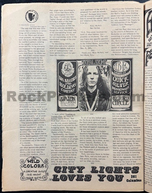 AUCTION - The Oracle - Rick Griffin Cover - 1967 Underground Newspaper - Excellent - SF Rock Posters & Collectibles