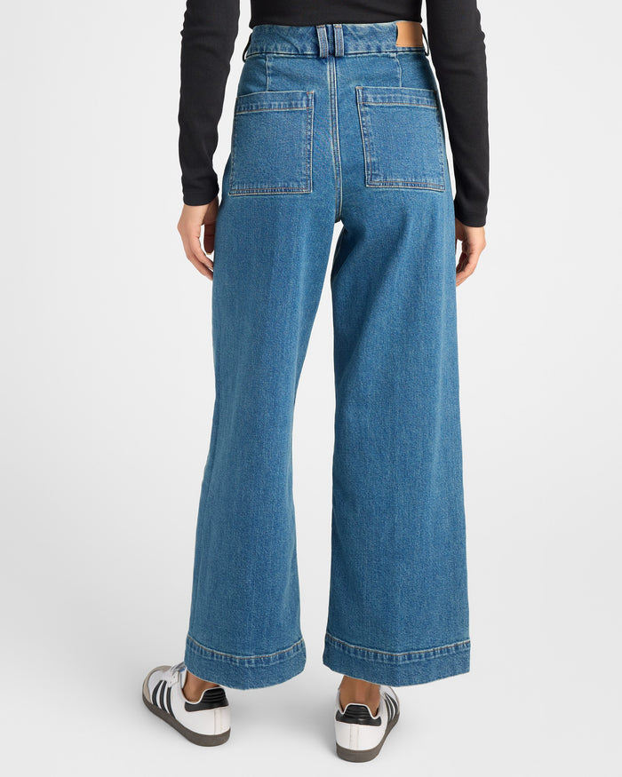 Blue Note $|& Dear John Audrey High Rise Wide Leg Trouser Jeans - SOF Back