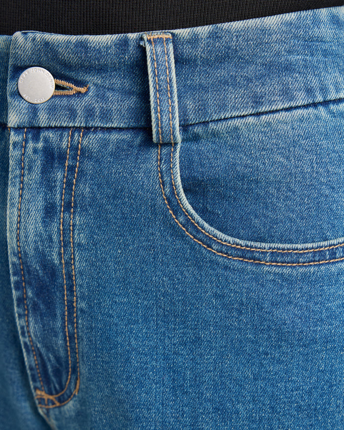 Blue Note $|& Dear John Audrey High Rise Wide Leg Trouser Jeans - SOF Detail