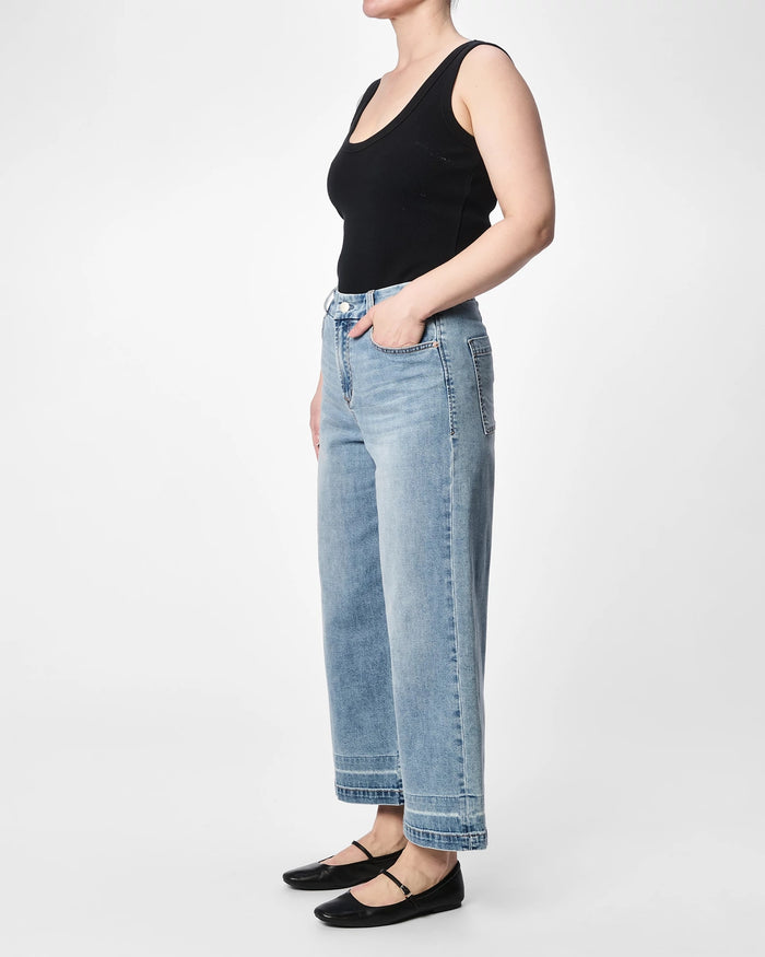 Hillcress $|& Dear John Audrey Super High Rise Wide Leg Jeans with Released Hem - Hanger Front