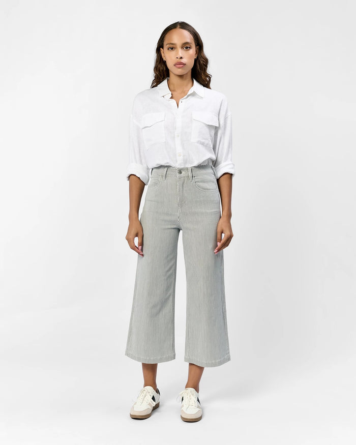 Railroad Grey $|& Dear John Audrey Super High Rise Wide Leg Jeans - VOF Detail