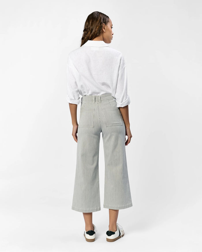 Railroad Grey $|& Dear John Audrey Super High Rise Wide Leg Jeans - Hanger Side