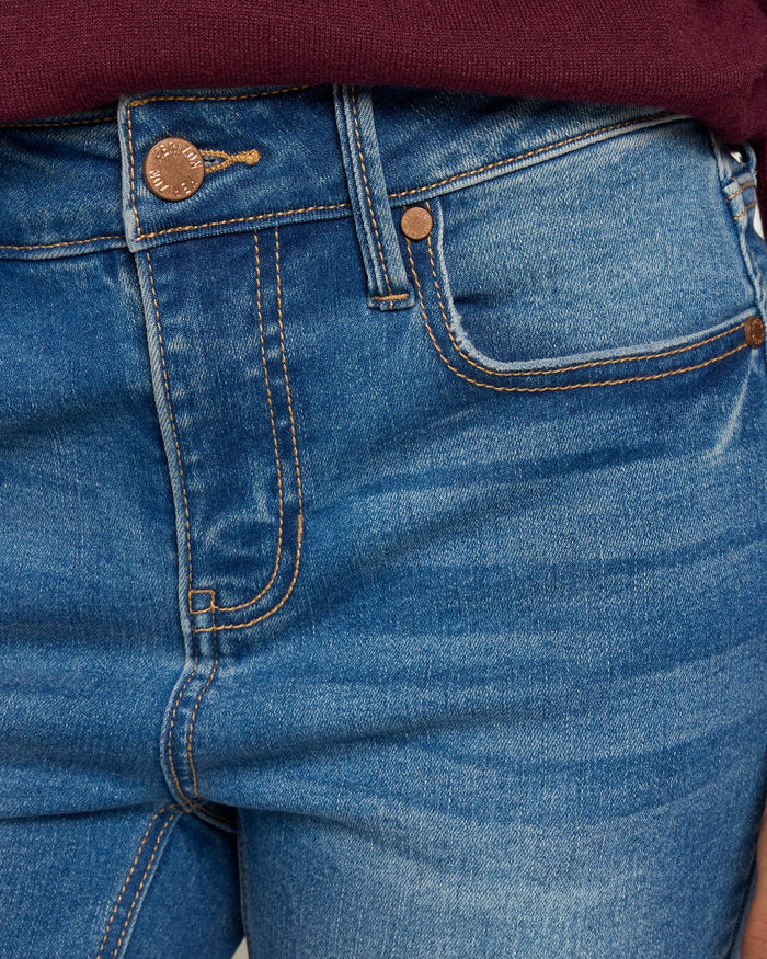 Medium Wash $|& Herizon Avril High Rise Slim Bootcut Jeans - SOF Full Front