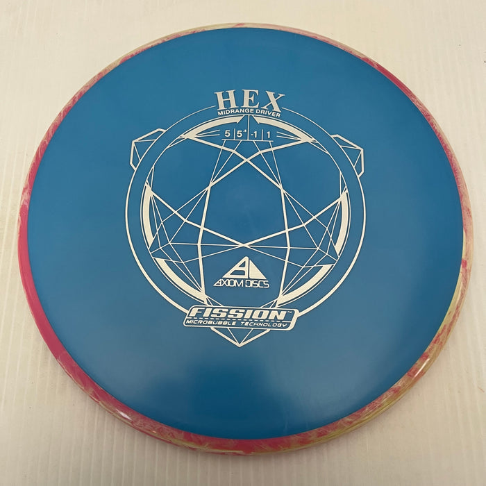 Blue/Swirly Pink & Yellow Rim/177g 12