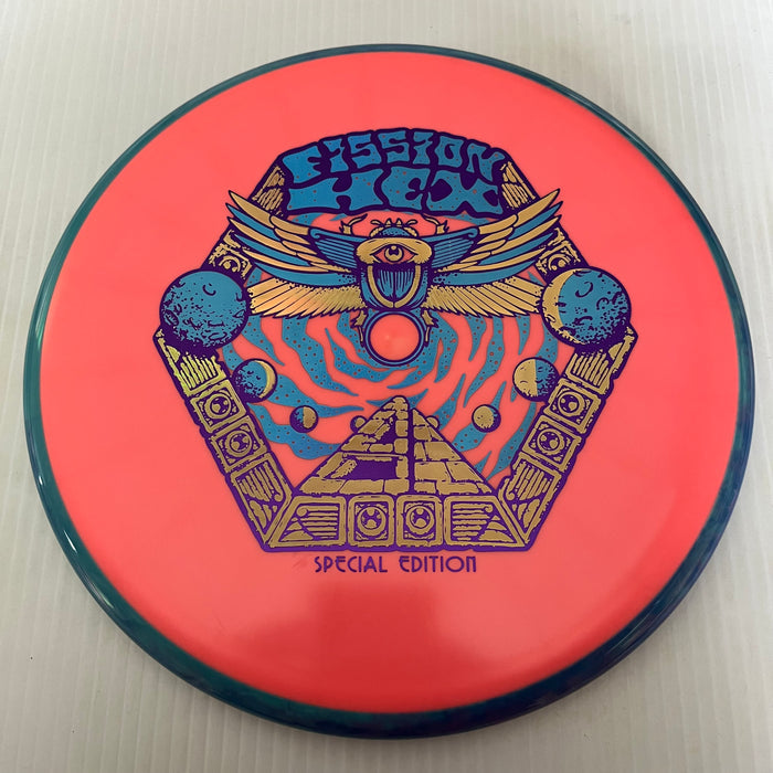 Salmon/Swirly Blue Rim/171g 11