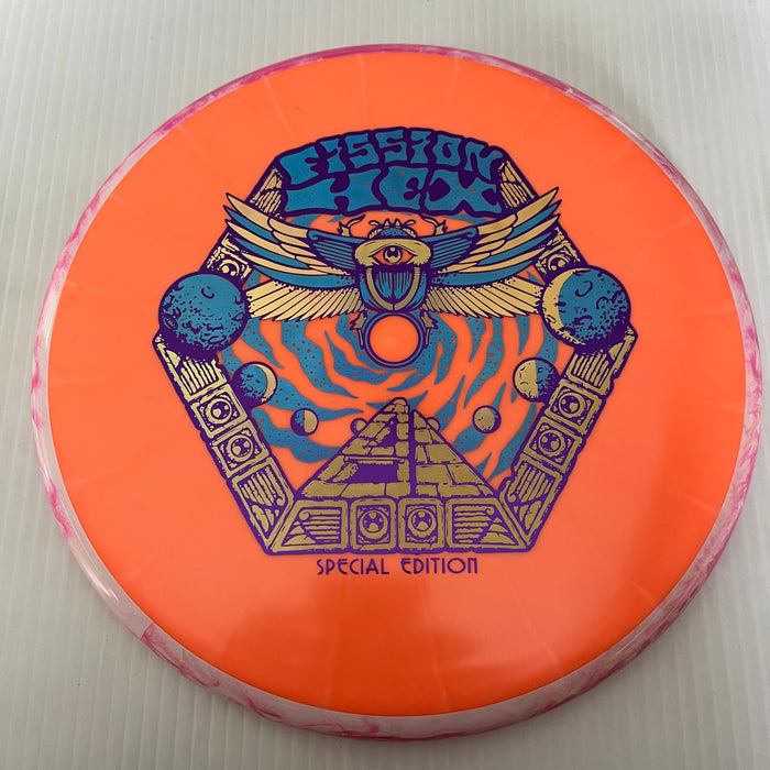 Orange/Swirly Pink & White Rim/177g 17