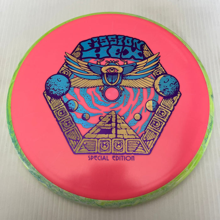 Pink/Swirly Green Rim/172g 21