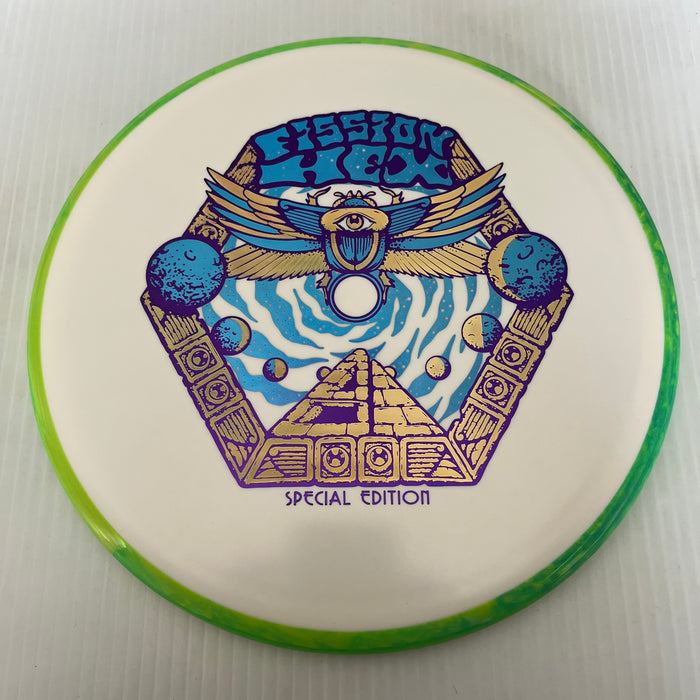 White/Swirly Green & Yellow Rim/172g 24