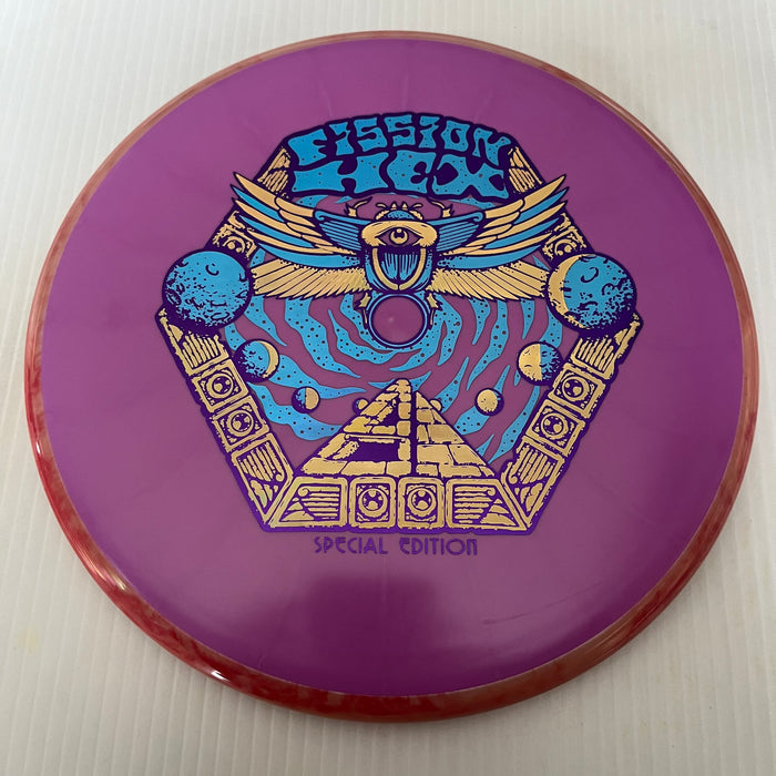 Lavender/Swirly Red & Orange Rim/172g 28