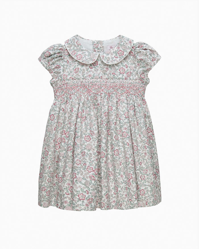 Confiture Dress Baby Arabella Floral Smocked Dress in Pink