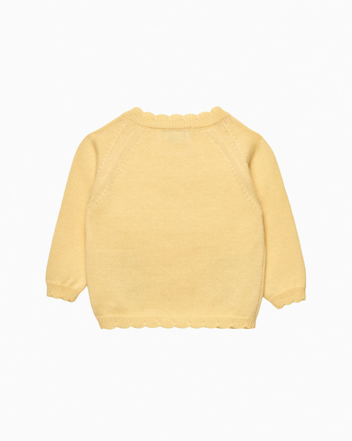 Lapinou Cardigan Baby Bunny Cardigan in Lemon