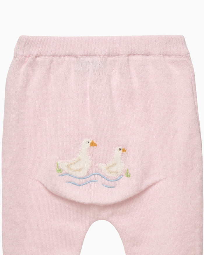 Lapinou Leggings Baby Duck Leggings in Pale Pink