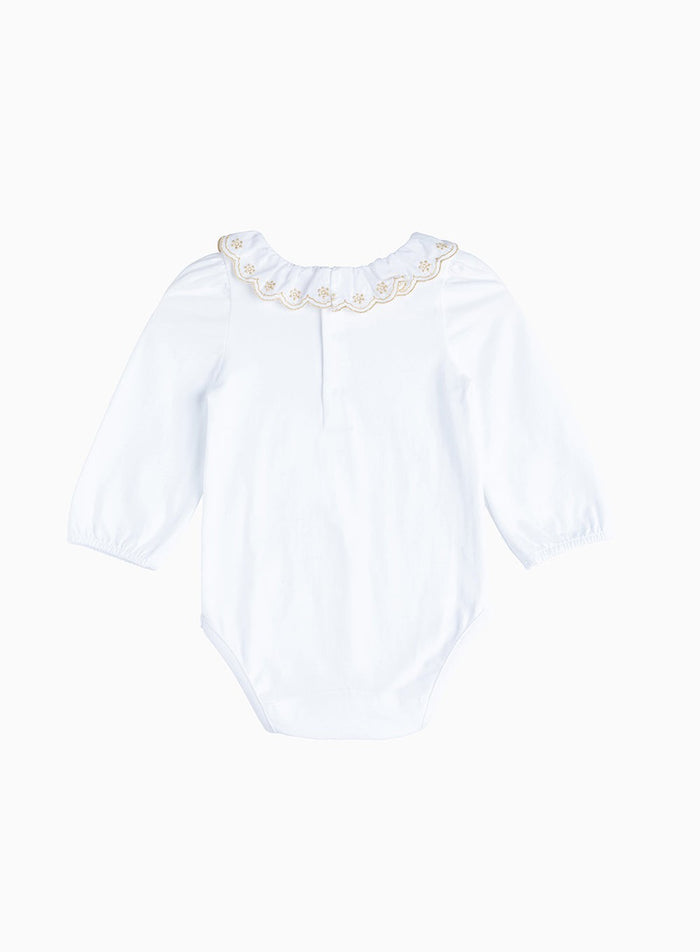 Confiture Body Little Long Sleeved Elsa Body in White/Gold
